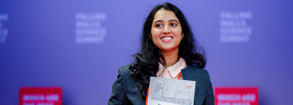 Ayushi Chauhan awarded at the International Falling Walls Lab and Science Summit 2022