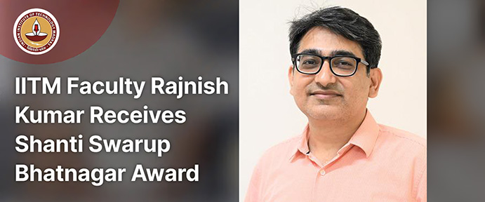 Shanti Swarup Bhatnagar Prize for Prof Rajnish Kumar